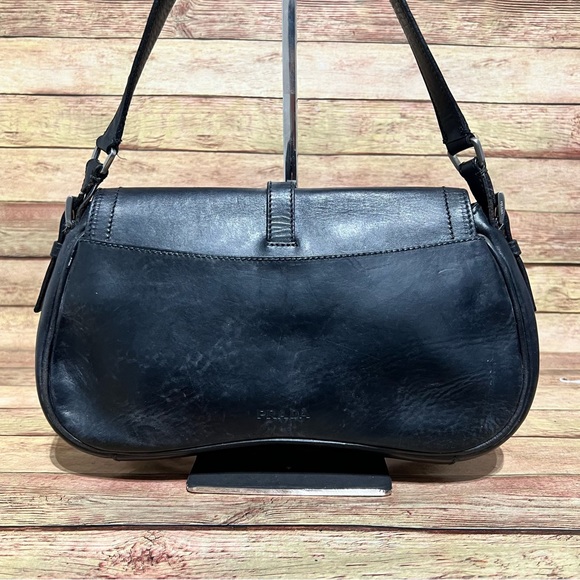 Prada Black Leather Small Shoulder Bag - Picture 3 of 11